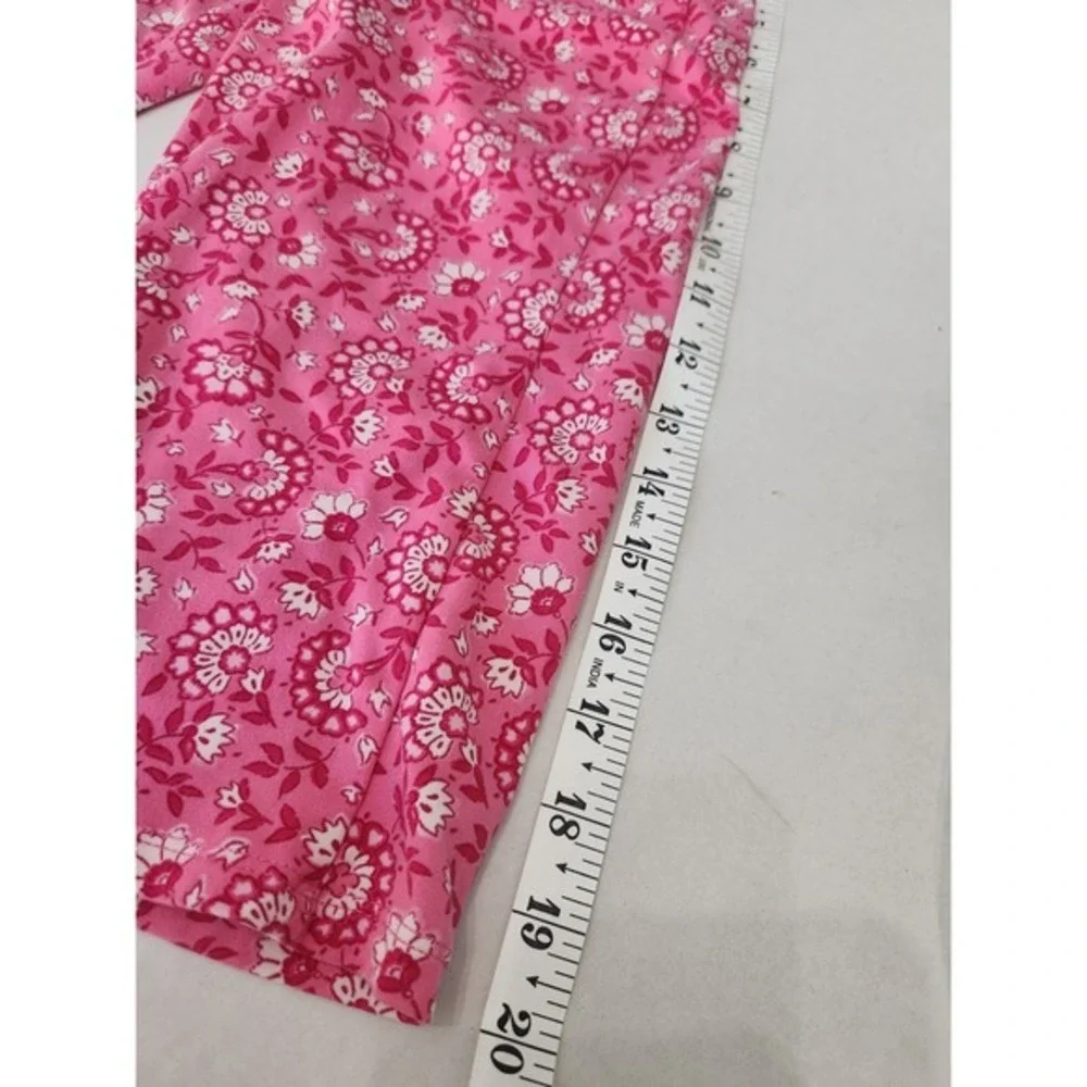 btween Girls Pink Floral Smocked Off Shoulder Crop Top Wide Leg Jumpsuit 3T - Picture 10 of 11